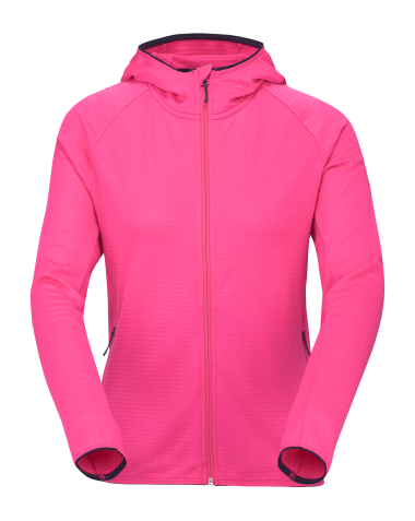 R4 Merino Waffle Hoody Jacket  bright pinkt