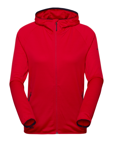 R4 Merino Waffle Hoody Jacket  signal red