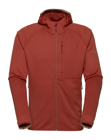 R4 Merino Waffle Hoody Jacket merlot