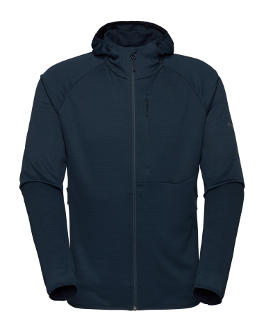 R4 Merino Waffle Hoody Jacket navy