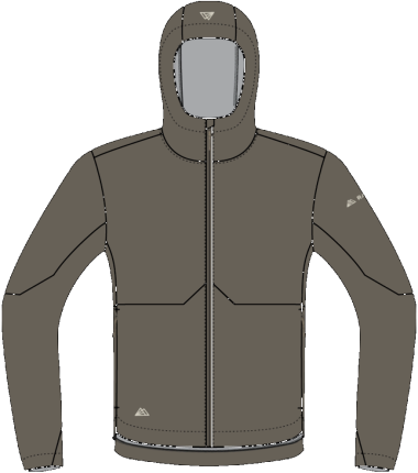 R4 Woven Fleece Hoody Jacket M ash