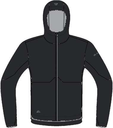 R4 Woven Fleece Hoody Jacket M black