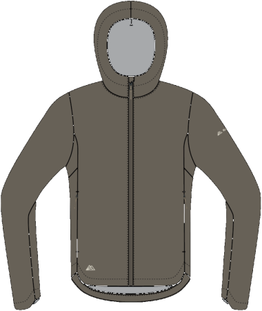 R4 Woven Fleece Hoody Jacket W ash