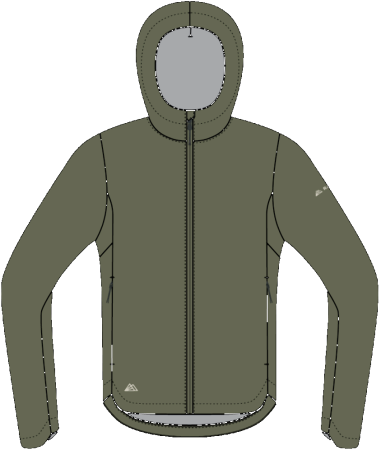 R4 Woven Fleece Hoody Jacket W sage