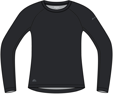 R5 Merino Shirt Long W black