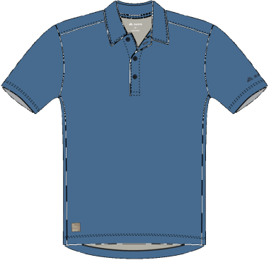R5 Merino Polo M sapphire