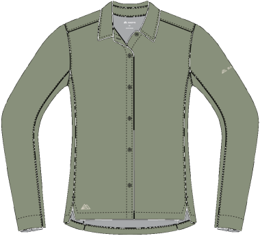 R5 Travel Shirt Long W Artichoke