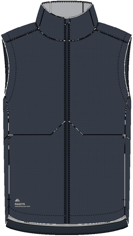 R4 Woven Fleece Vest M navy