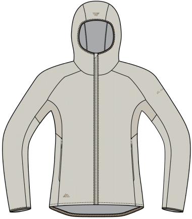 R4 Merino Waffle Hoody Jacket  pearl