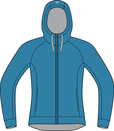 R4 Merino Rigi Hoody Jacket W cendre blue