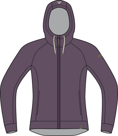 R4 Merino Rigi Hoody Jacket W vintage violet